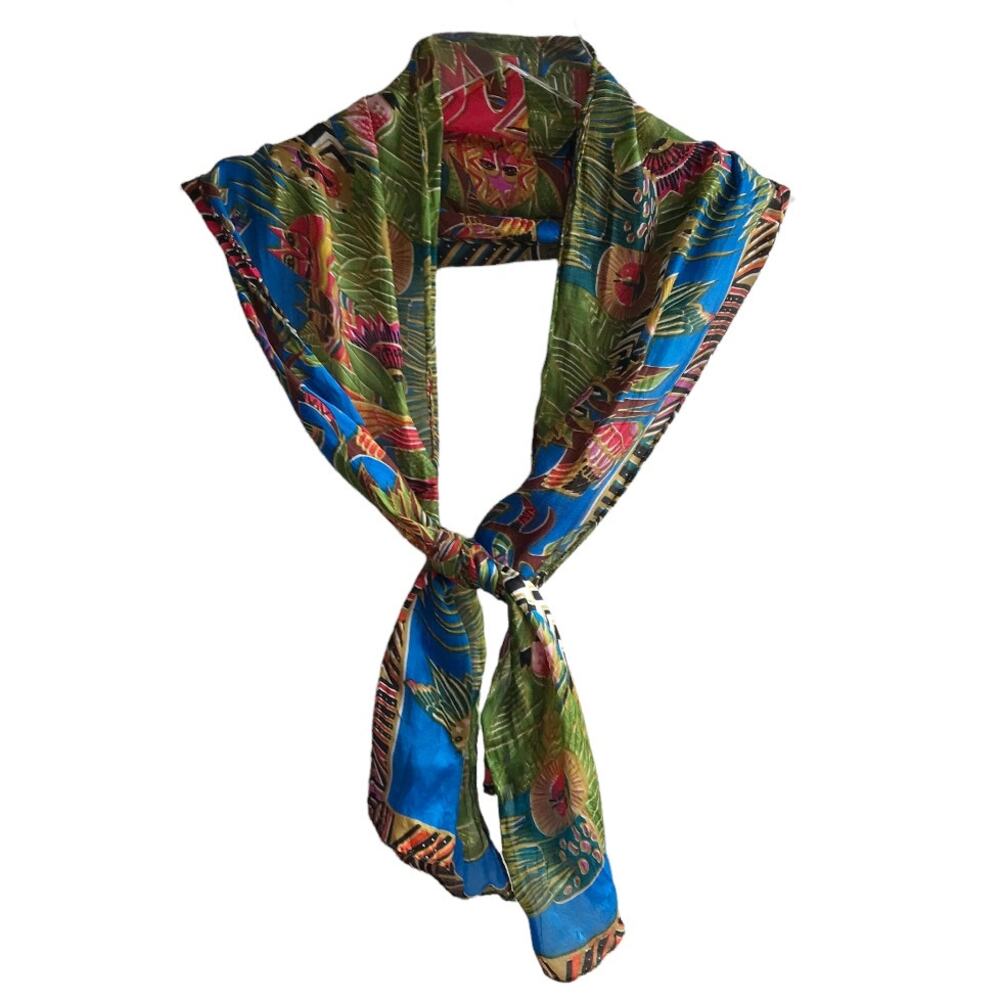 Printed Rectangular Scarf Animals Safari Galapagos Academia Preppy Travel